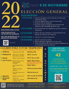 2022 General Election Flyer in Spanish